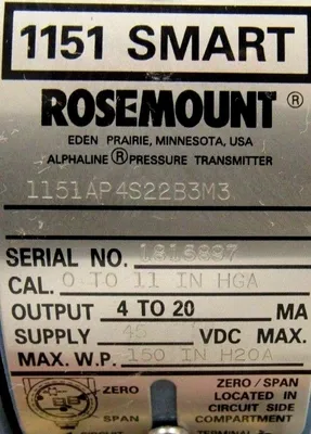 NEW ROSEMOUNT 1151AP4S22B3M3 PRESSURE TRANSMITTER
