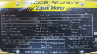 NEW BALDOR EM4100T MOTOR 15HP 230/460V 1175RPM 230/460V 284T