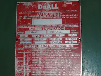 USED DOALL 26244