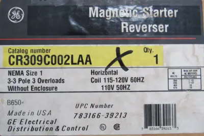 NEW GENERAL ELECTRIC CR309C002LAA STARTER SIZE 1