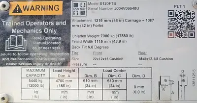 Used 2020 HYSTER S120FTS Misc Forklifts Illinois US | Somerset Equipment Sales #1542911