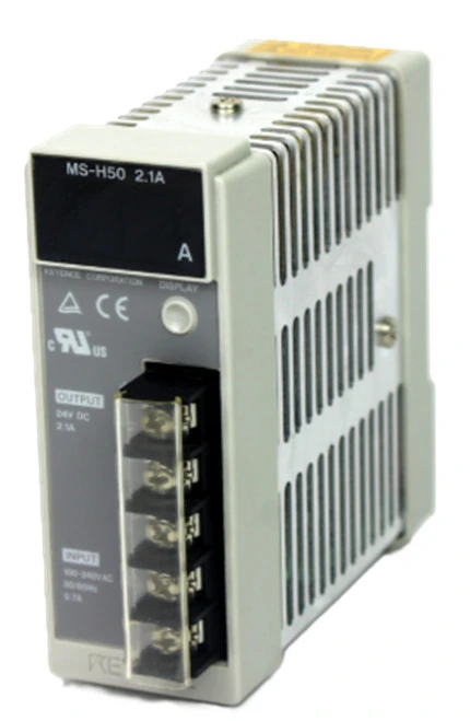 Keyence MS-H50 Switching Power Supply, 100-240V AC Input, 24V DC Output [Refurbished]