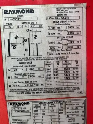 Used RAYMOND 415C35TT 3-Wheel Stand up Electric Counterbalance Forklifts Illinois US | Somerset Equipment Sales #1546182