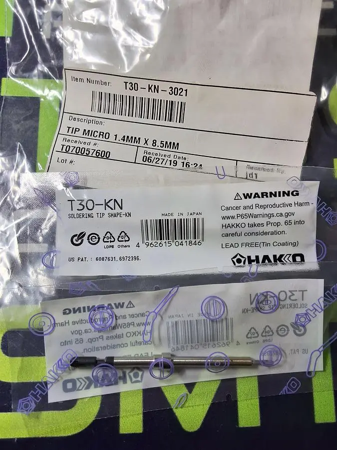 HAKKO T30-KN SOLDERING TIP; KNIFE 1.4mm x 8.5mm - BRAND NEW