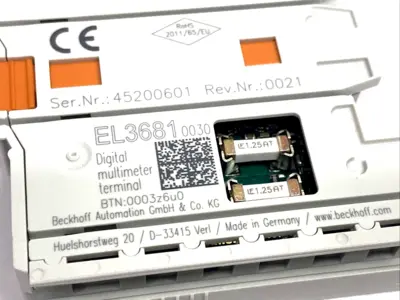 USED BECKHOFF ETHERCAT MULTIMETER TERMINAL, EL3681