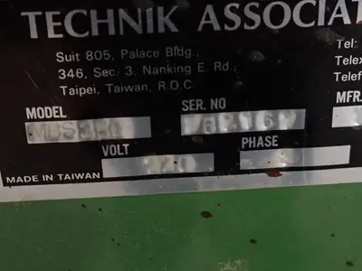 USED 1987 TECHNIK ASSOCIATES INC MBS350