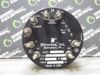 Bitronics Inc. RTADEI TriPlex Three-Phase Amp and Volt Meter Used