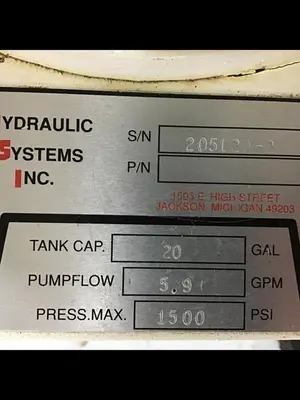 USED HYDRAULIC SYSTEMS HSI / OP