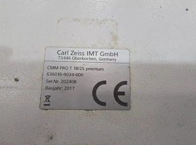 Used 2017 ZEISS 18/25 Pro T Coordinate Measuring Machines California US | Machnet #1324488