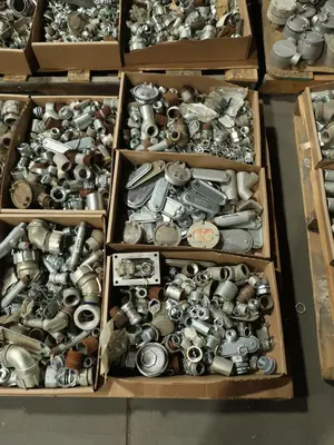 5 PALLETS OF ASSORTED CONDUIT AND CONDUIT FITTINGS, EATON, CROUS HINDS, SQUARE D