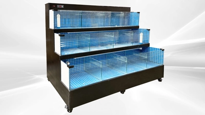 171-0325 80" Live Seafood Self Contained Sea Water Lobster Tank Cooler