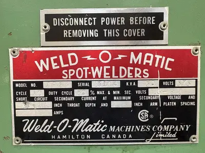 Used WELD-O-MATIC _UNKNOWN_ Misc Industrial Equipment Ontario CA | Trader Machinery Inc #1289374
