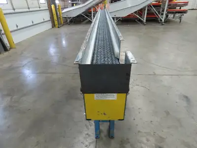 New London Engineering 8"x 20' Plastic Roller Belt Accumulating Conveyor 30 FPM