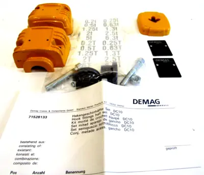 NEW DEMAG R1S4B HOOK FITTINGS HALF SET DC10 71528133