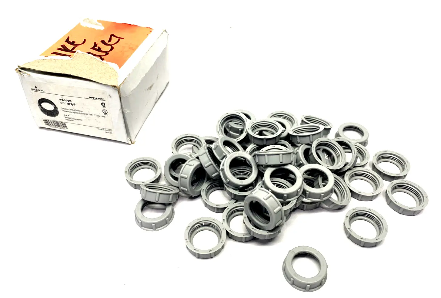 PB300D | Appleton  1" Insulated Conduit Bushing, 1.65" Dia. x 0.5" Thick, LOT OF 50 - New Other