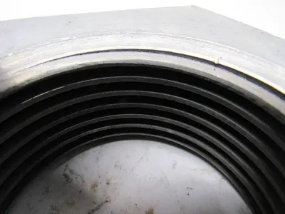 Whitworth BSW Steel Hex Nut 2-1/2-6" RH Fine Thread 3-3/4" Wide 1-1/4"Thick 6tpi