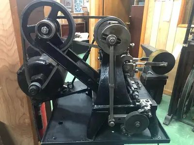 3398-385 Wm.H.Baker Antique Blanking Press with Mechanical Indexing Roll Feed – Circa 1890