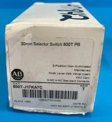 A / B 800T-J17KA7C SELECTOR SWITCH SER. T 800TJ17KA7C
