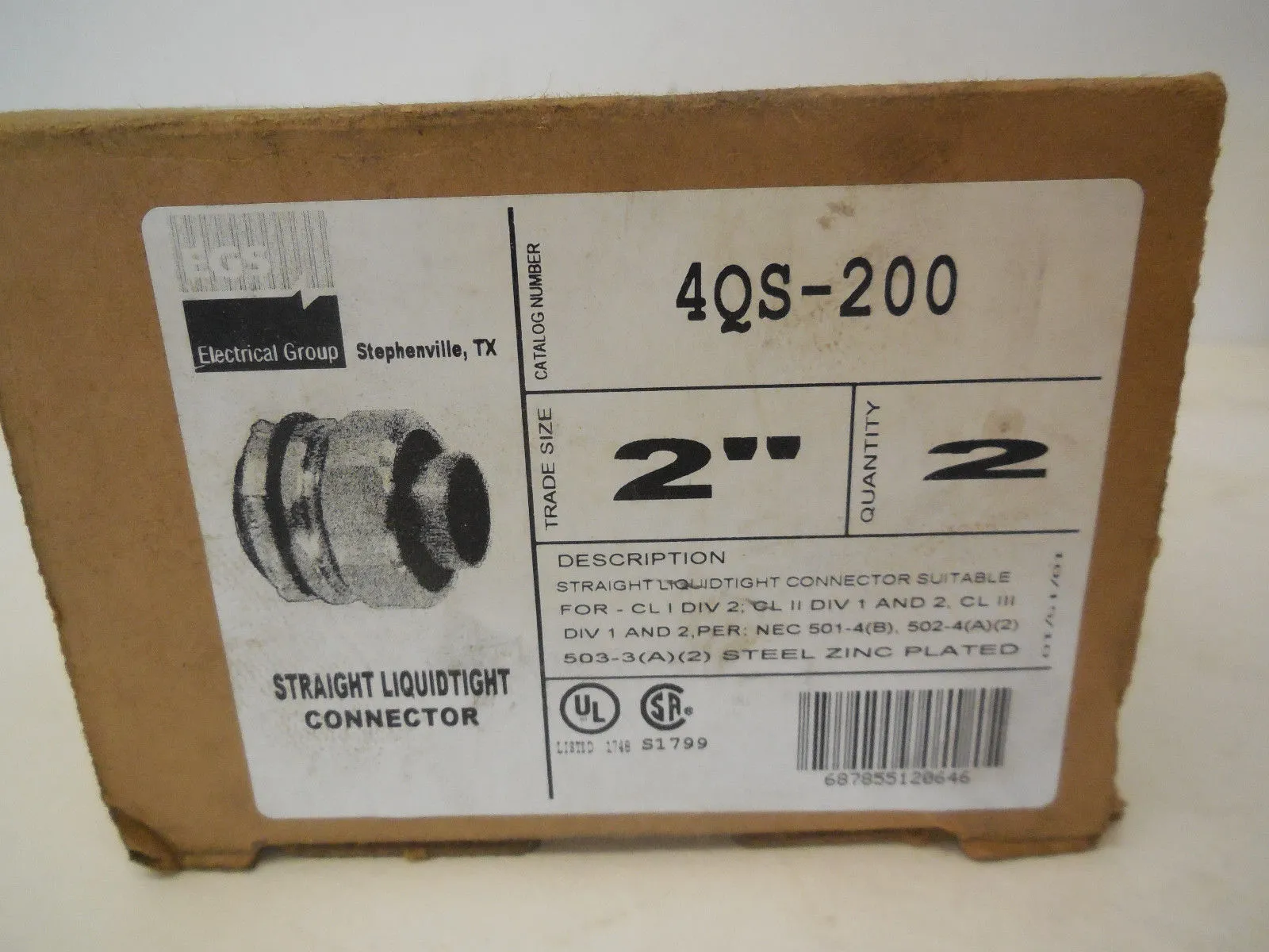 2 NEW EGS 4QS-200 CONNECTORS 4QS200