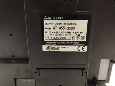 Mitsubishi GT1055QSBD 5.7" VGA Color Touch Panel 320x240p 24vdc Graphic Terminal