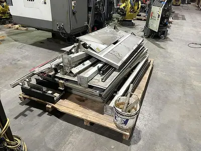 Used GENESIS SYSTEMS GROUP FANUC ARC MATE 100IC DUAL ARM WELD CELL WITH 60" DIAMETER INDEX TABLE R30IA CONTROLLER YR. 2012 Robotic Welding Cells | Harbor Machinery Inc. #1283362
