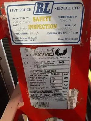 USED BOLZONI CARTON CLAMPS