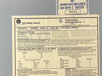 USED GENERAL ELECTRIC TH3363M