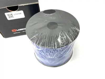 USED LABELTAC PRO MODEL HIGH PERF. 10 YEAR VINYL LABEL, BLUE, 4" X 150' ROLL
