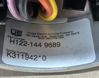 NEW UNITED ELECTRIC H122-144 9689