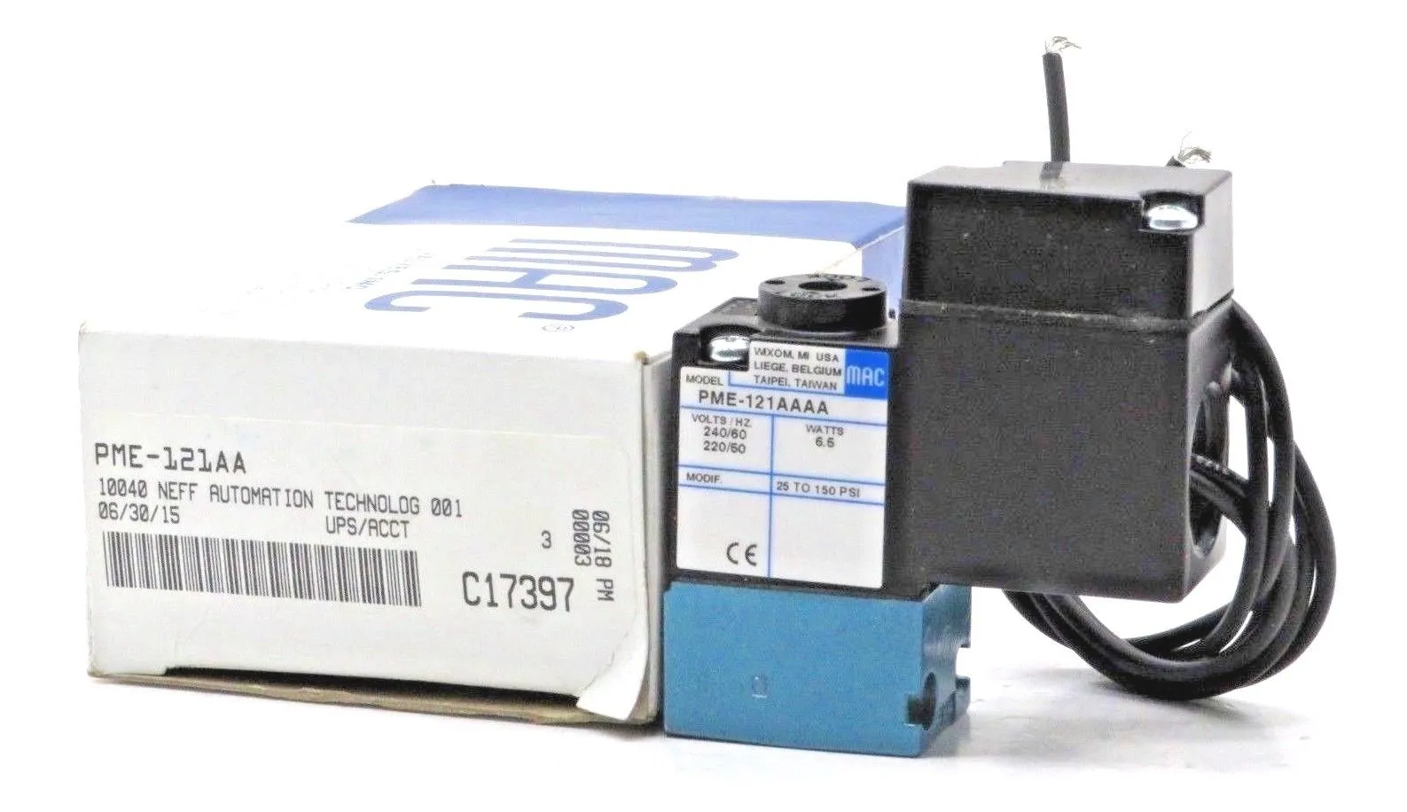 NEW MAC VALVES PME-121AA SOLENOID VALVE PME121AA PME121AAAA