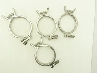 SCC 13MHHMQ-400 Sanitary Squeeze Clamp 4" Pipe With 4.8" Flange Lot of 4