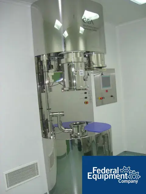 Used GEA Niro GEA Niro Fluid Bed Dryer Granulator, Model MP1, S/S, 10 Bar Fluid Bed Dryers GB | Federal Equipment Company #127750