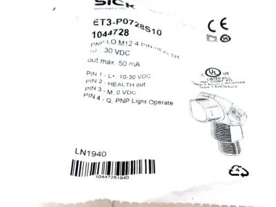 NEW SICK ET3-P0728S10 PHOTOELECTRIC SWITCH 1044728 ET3P0728S10
