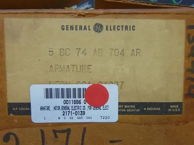 General Electric 5 BC 74 AB 704 AR Aramature 5BC74AB704AR New NIB