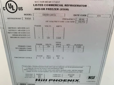 130-0071 Hill Phoenix ONHM-NRG 4’ Open Multideck Display Case
