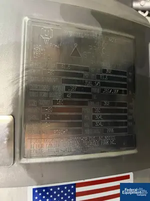 USED Precision 1000 Liter Precision Stainless Reactor, 316L S/S, 51.5/160#