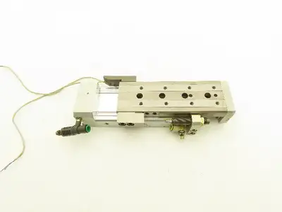 SMC MXQ25-100BSR Pneumatic Air Slide Table End Lock Cylinder 25mm x 100mm Stroke