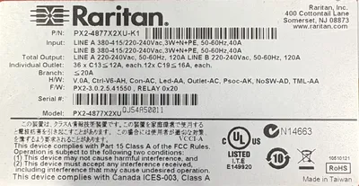 RARITAN PX2-4877X2XU-K1 Electrical/PLC/Automation | ESS Industrial Equipment Sales (9)
