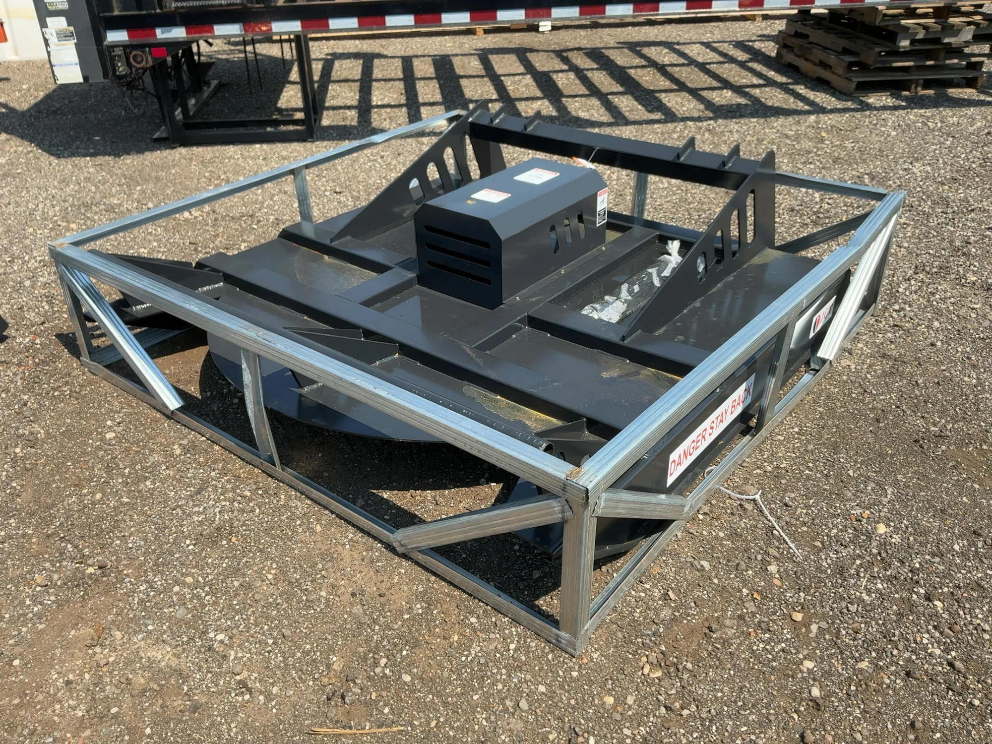 New JCT 72” Brush Mower Skid Steer Attachment, hydraulic driven with hoses and quick coupler fitting...