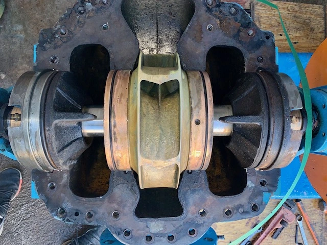 Goulds ITT pump type 3408 model 100 size 8x10-12L with base and motor