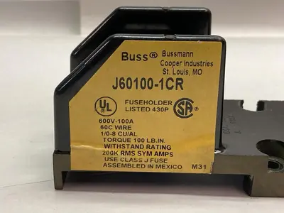 Used COOPER BUSSMAN J60100-1CR Miscellaneous Equipment (Electrical & Power) Ohio US | Surplus Asset Holdings #1399454
