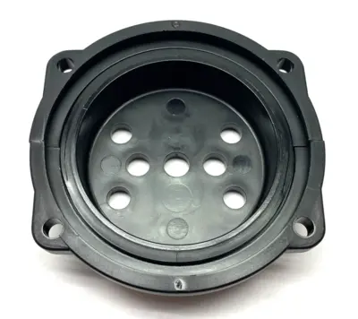 USED REIKU ROTARY FLANGE SEAL FITTING 7-HOLE 70MM BLACK POLYAMIDE