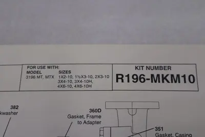 Goulds Pump Maintenance Seal Kit R196-MKM10 - STOCK GF663