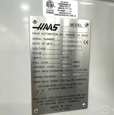Used 2015 HAAS VF-7 Vertical Machining Centers Arizona US | KD Machinery #1541058