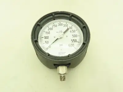 Wika Instrument 9834630 Pressure Gauge 4.5" 1/4" NPT 600PSI