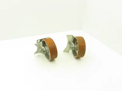 Albion 6" Swivel Caster Wheel Locking Cast Iron 7-1/2" Height Lot of 2