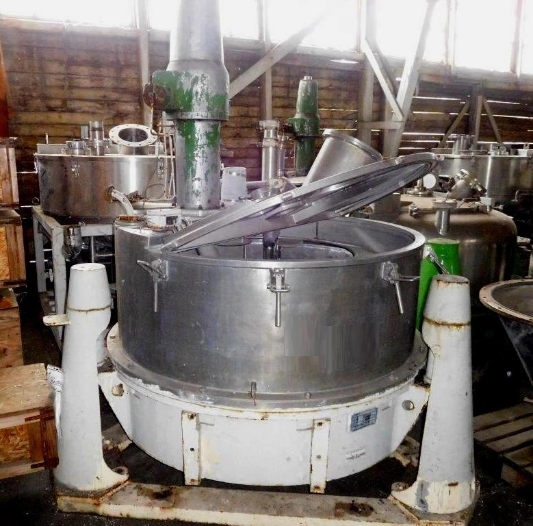 Alfa-Laval PAZ 1250C perforate basket centrifuge, 316SS.