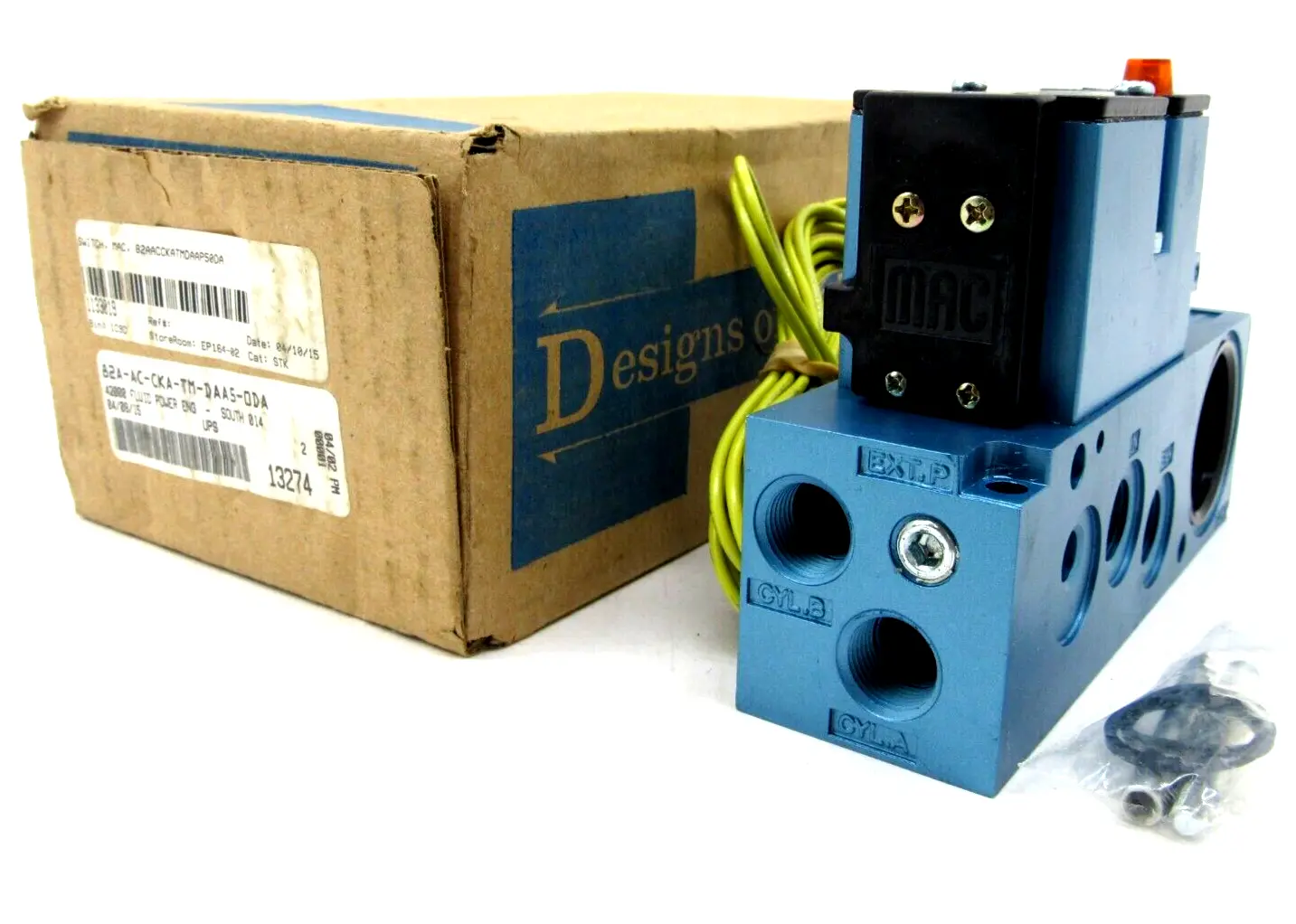 NEW MAC VALVES INC. 82A-AC-CKA-TM-DAA5-0DA VALVE 82AACCKATMDAA50DA