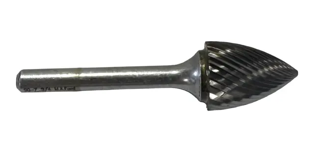 M.A. Ford 3/4" Carbide Burr SG-7 Tree Shape Pointed 1/4" Shank USA Made
