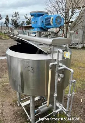 Used Cherry-Burrell 200 Gallon Stainless Steel Jacketed Processor Tank – Scrape Surface Agitation